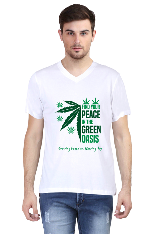 Find Your Peace in Green Oasis Printed T-Shirt