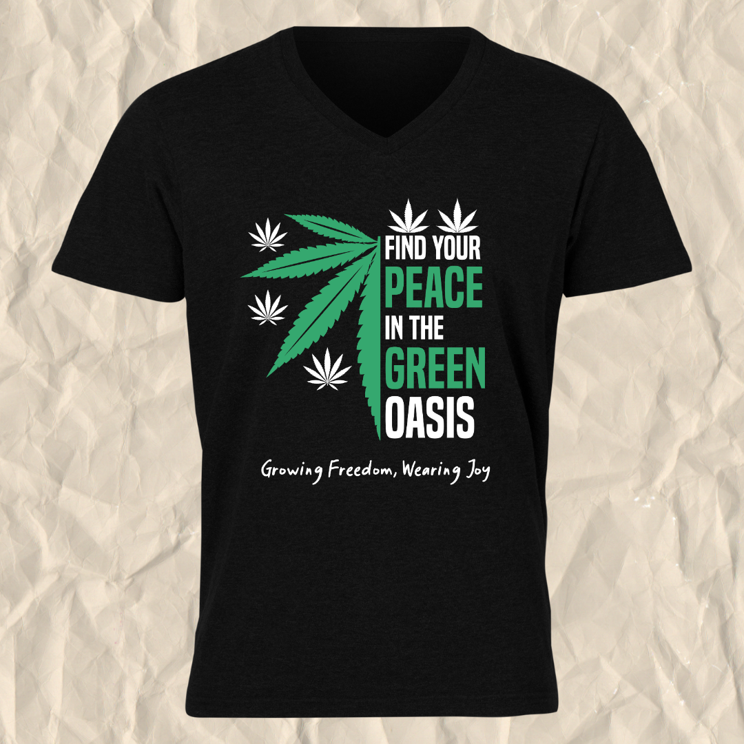 Find Your Peace in Green Oasis Printed T-Shirt