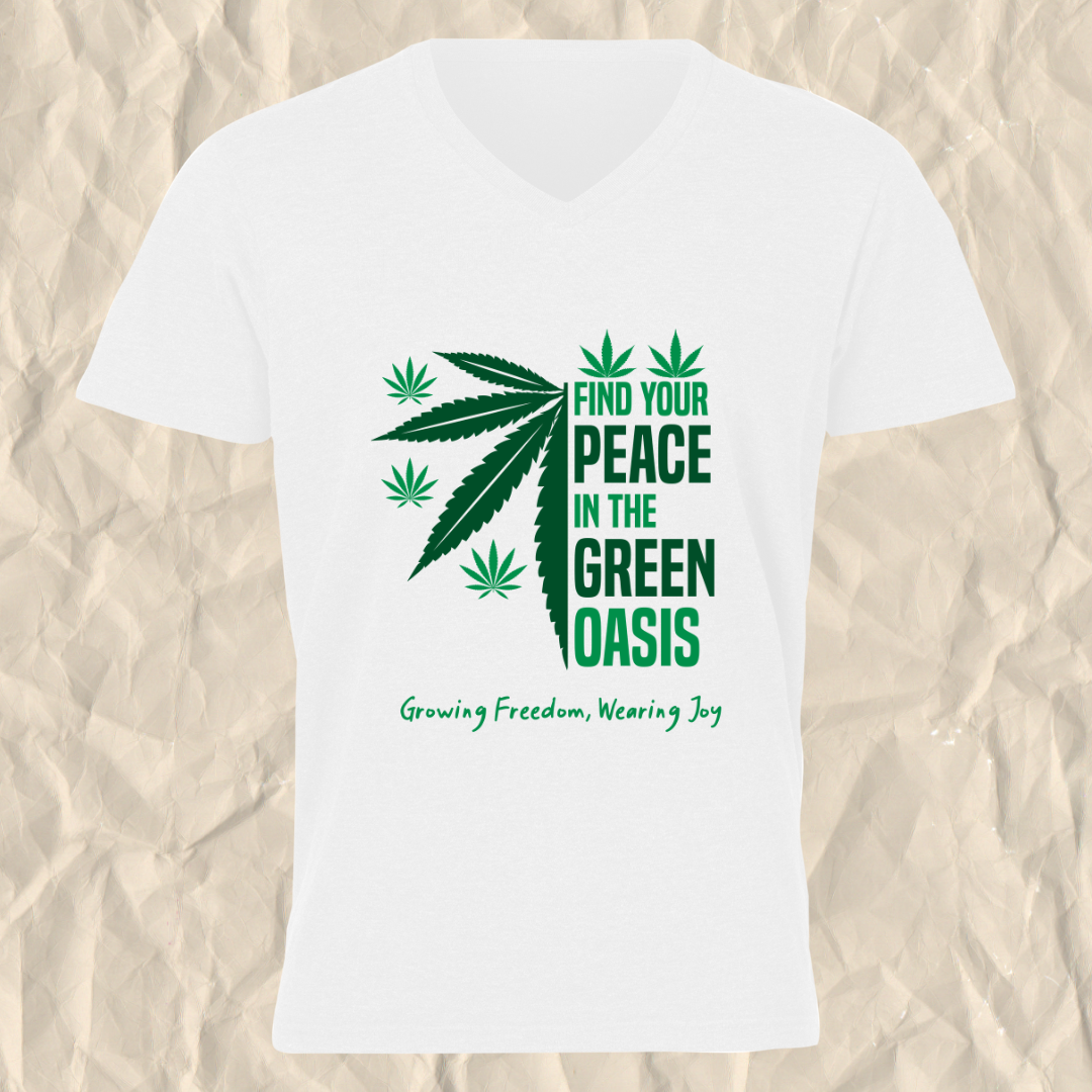 Find Your Peace in Green Oasis Printed T-Shirt