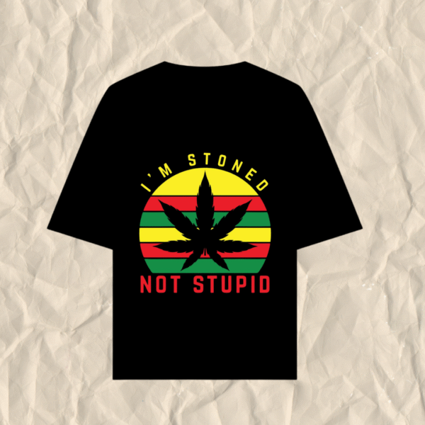 I'm Stoner, Not Stupid Printed Oversized T-Shirt