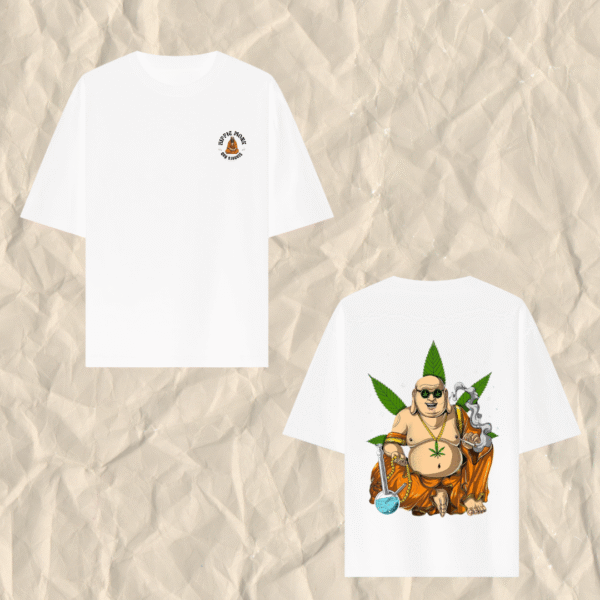 Smoking Buddha Oversized Men's T-Shirt - Image 6